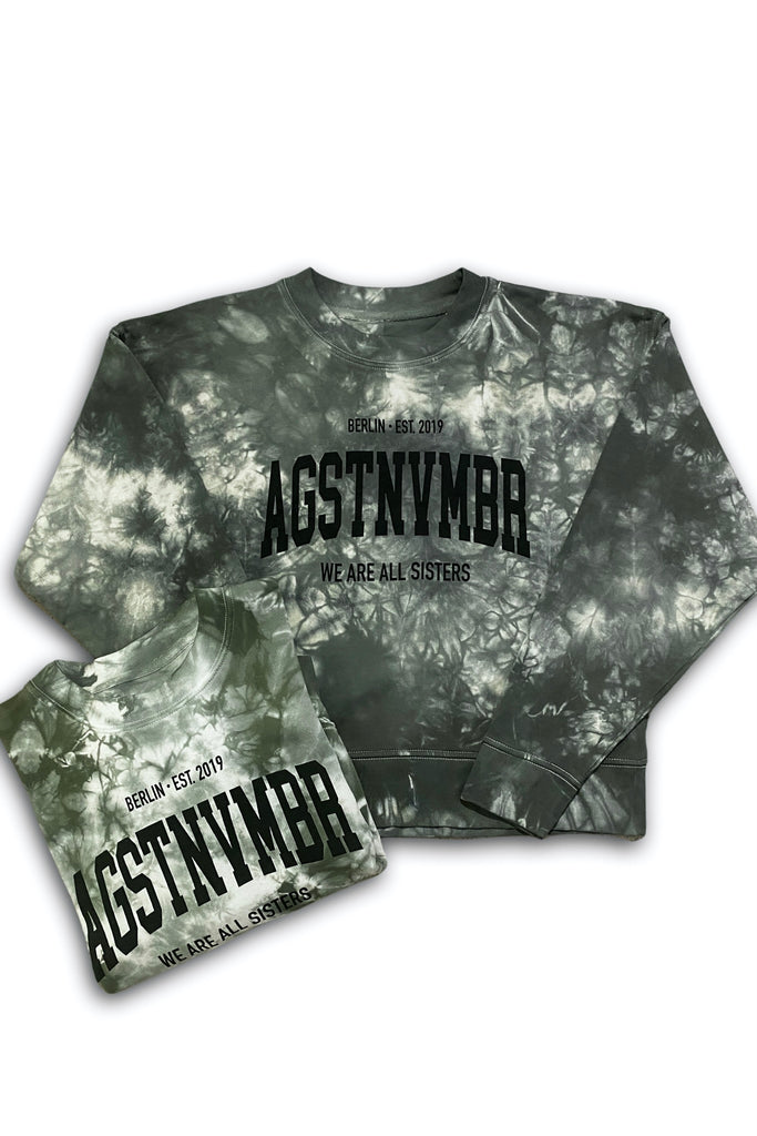 Cropped Sweater Crackle Dye
