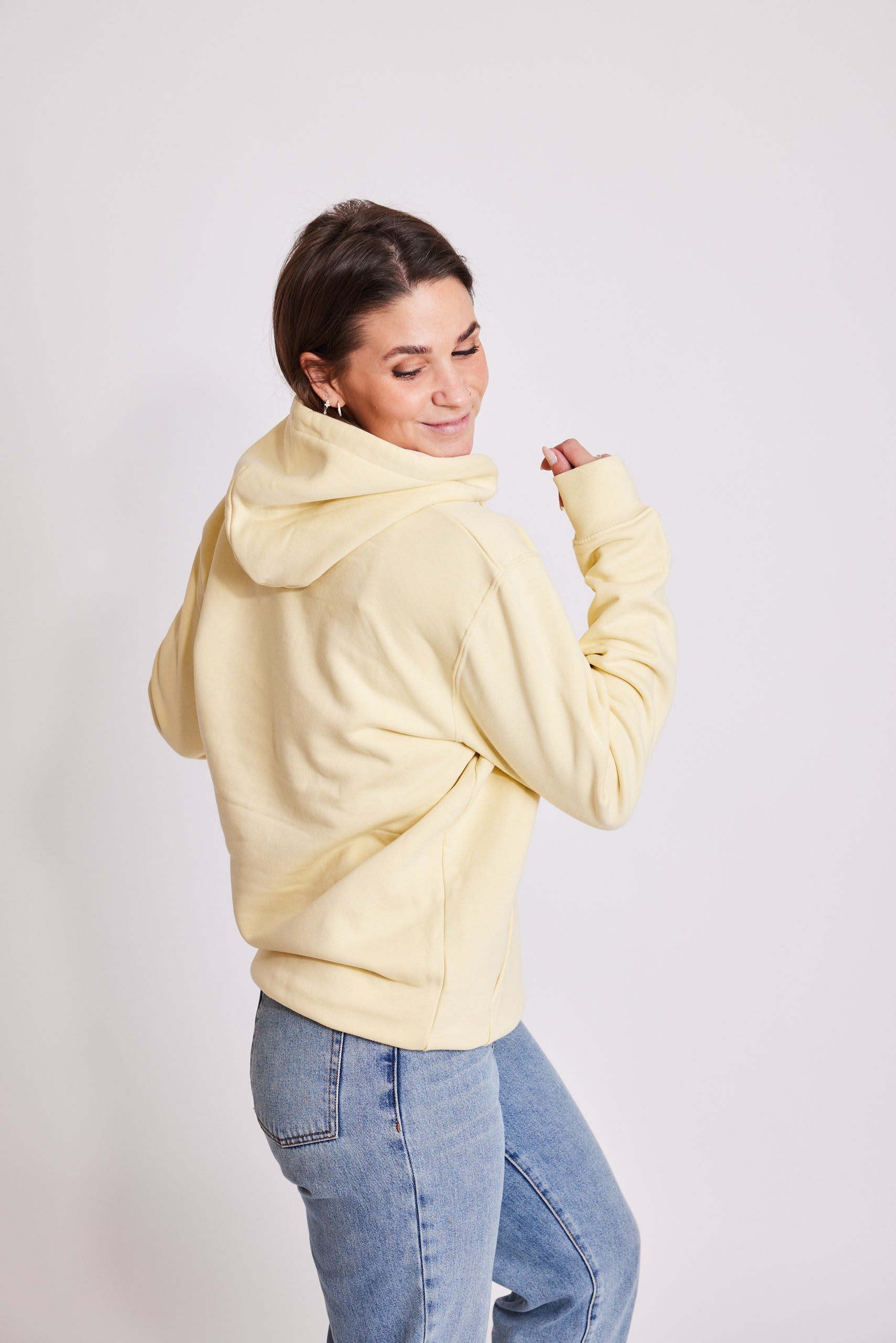 Cream yellow hoodie on sale