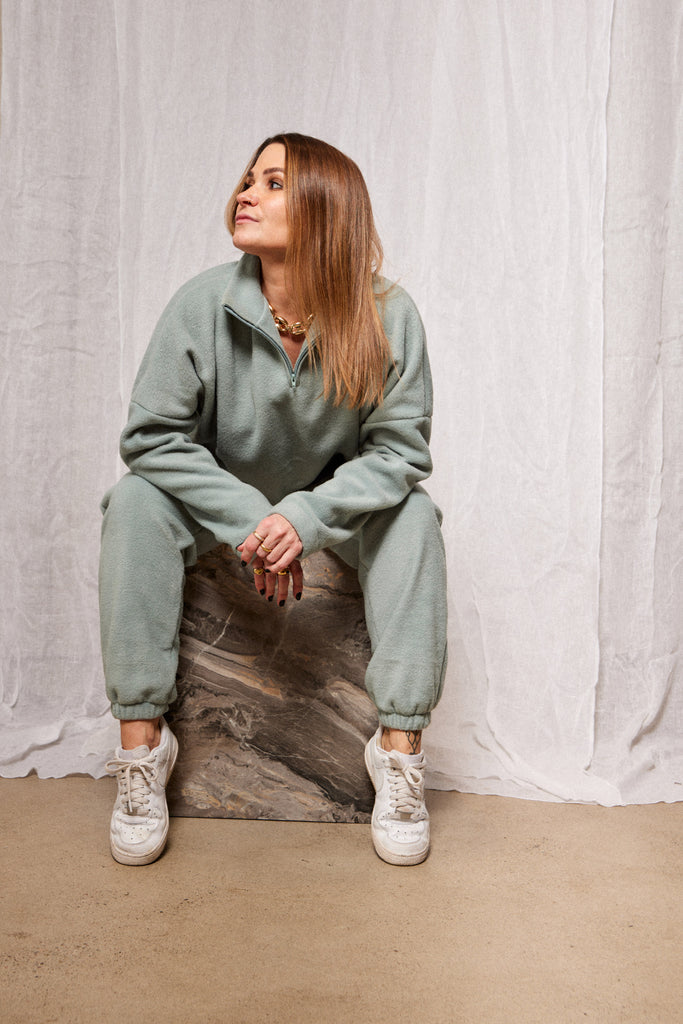 Fleece Sweat Pants Sage