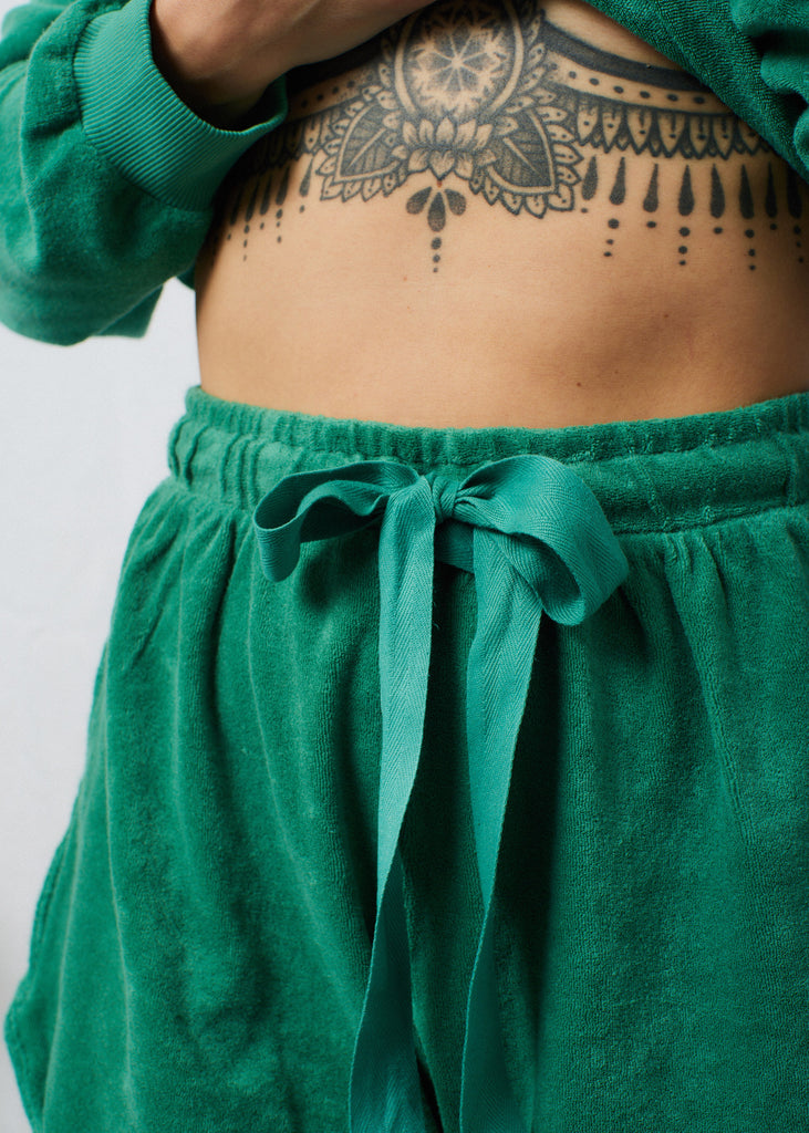 Frottee Shorts Emerald