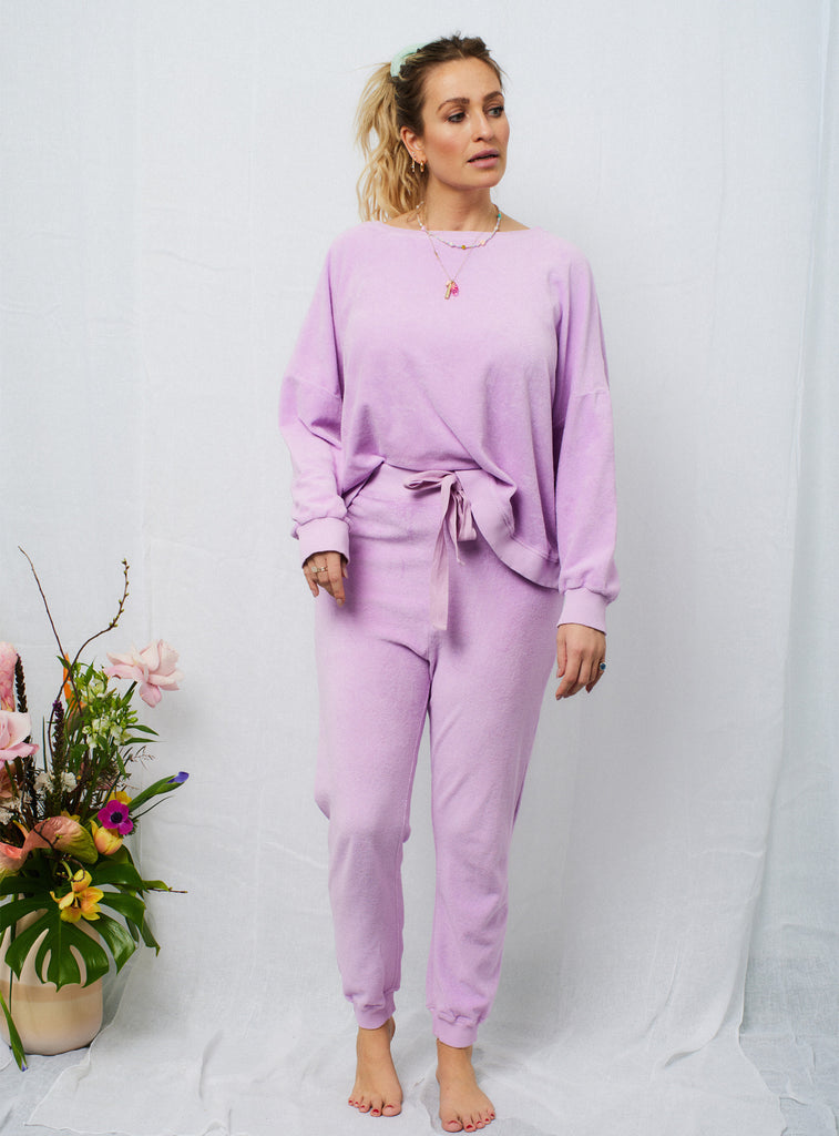 Frottee Sweat Pants Orchid