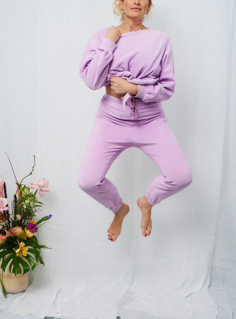 Frottee Sweat Pants Orchid